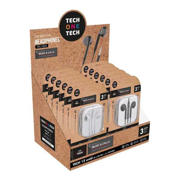 Expositor Auriculares Eartech 12 Unid Jack (6+6) TECH ONE TECH