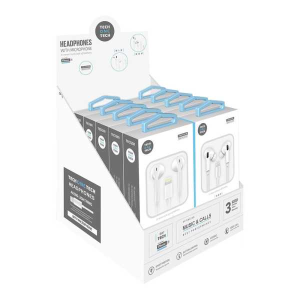 Expositor Auriculares Eartech 10UNID Hop, Comp.apple TECH ONE TECH