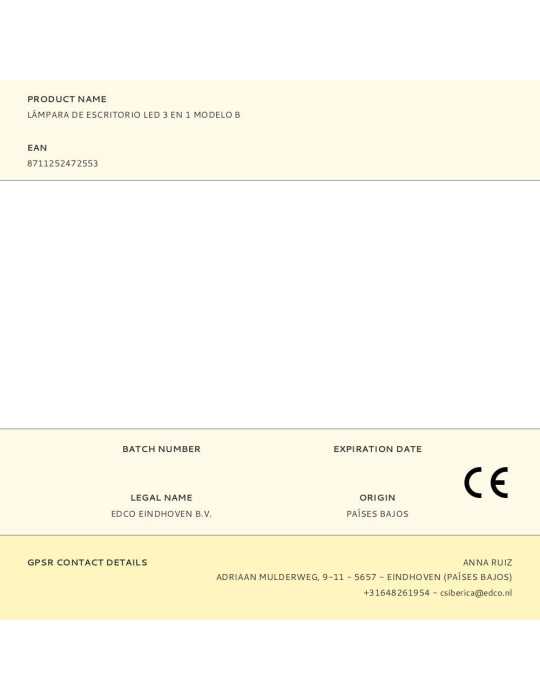 Lámpara de Escritorio LED 3 en 1 Modelo B GRUNDIG