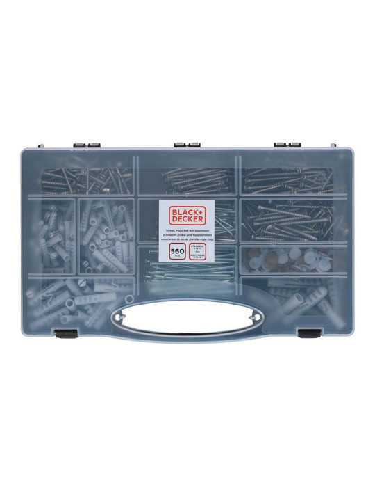 Tacos / Tornillos / Clavos, 560 Piezas BLACK+DECKER
