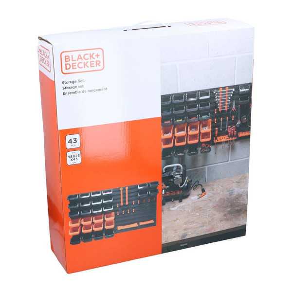 Panel de Herramientas con Estantes y Colgadores, 43 Piezas BLACK+DECKER