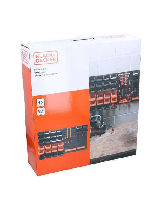 Panel de Herramientas con Estantes y Colgadores, 43 Piezas BLACK+DECKER