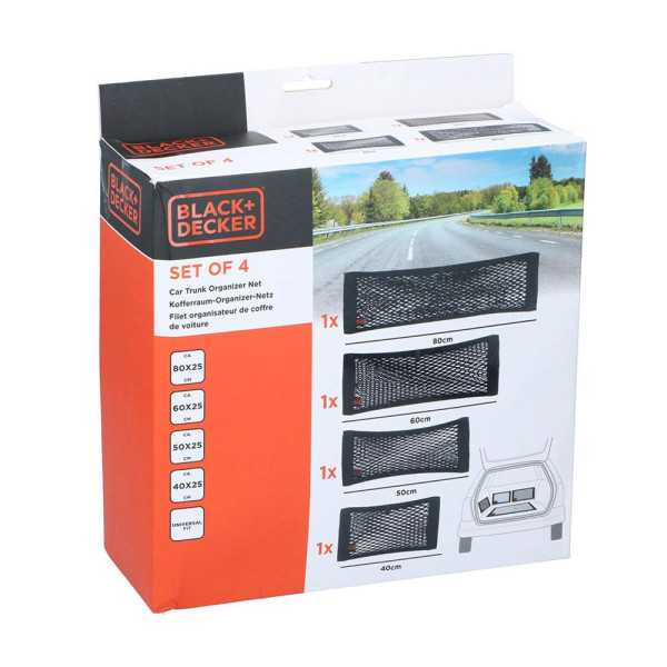 Red de Almacenamiento para Automóvil 4 Piezas BLACK+DECKER