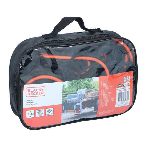 Red de Carga Elastica 1,6x2,5m, Mallado 10x10cm. BLACK+DECKER