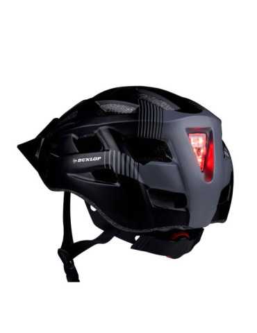 Casco Bicicleta con LEDS Rojos Talla M 55 - 58 cm DUNLOP