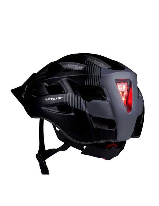 Casco Bicicleta con LEDS Rojos Talla M 55 - 58 cm DUNLOP