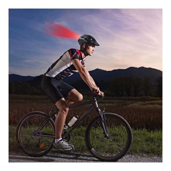 Casco Bicicleta con LEDS Rojos Talla M 55 - 58 cm DUNLOP