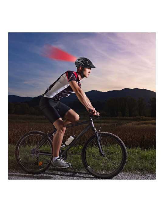 Casco Bicicleta con LEDS Rojos Talla M 55 - 58 cm DUNLOP