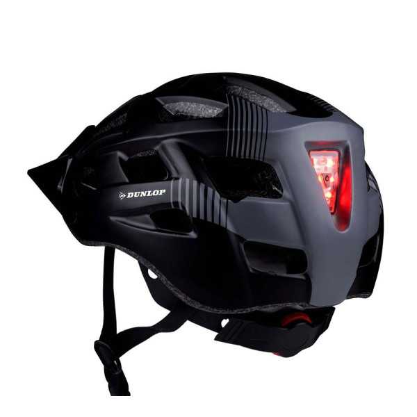 Casco Bicicleta con LEDS Rojos Talla L 58 - 61 cm DUNLOP