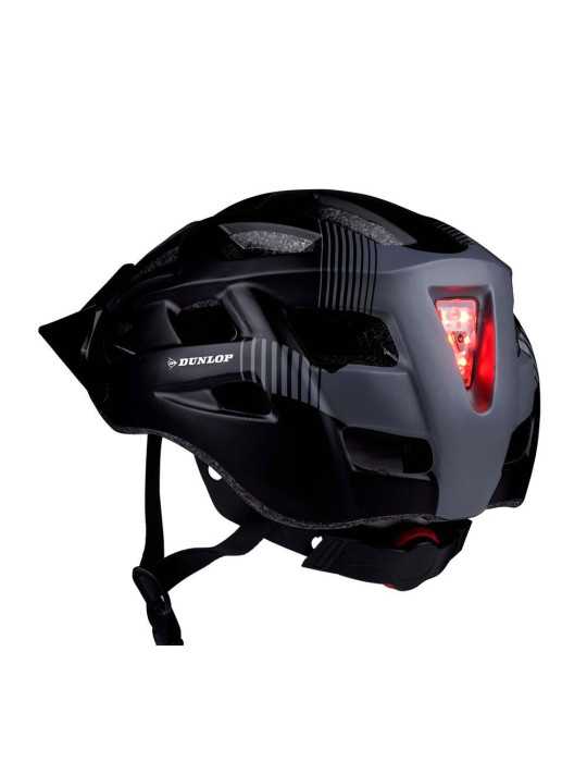 Casco Bicicleta con LEDS Rojos Talla L 58 - 61 cm DUNLOP