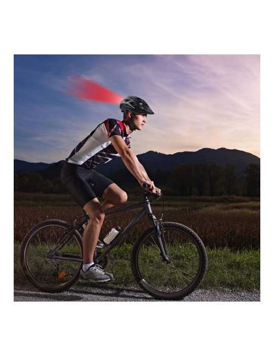 Casco Bicicleta con LEDS Rojos Talla L 58 - 61 cm DUNLOP