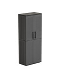 Armario Alto Línea Easy de Polipropileno Gris Oscuro, 68 x 37 x 163 cm ART PLAST