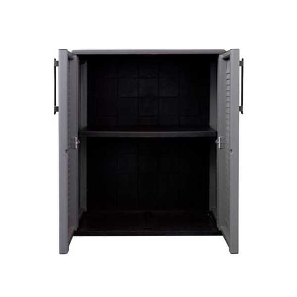 Armario Bajo de Polipropileno, Gris Oscuro, 68 x 37 x 84 cm ART PLAST