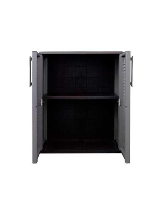 Armario Bajo de Polipropileno, Gris Oscuro, 68 x 37 x 84 cm ART PLAST