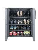 Armario Bajo Línea Easy para Zapatos de Polipropileno Gris Oscuro, 68 x 37 x 84 cm ART PLAST