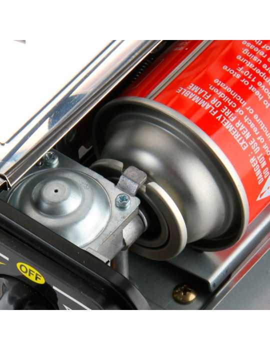 Cocina Portátil Compacta 2 Fuegos Butano para Camping COM GAS