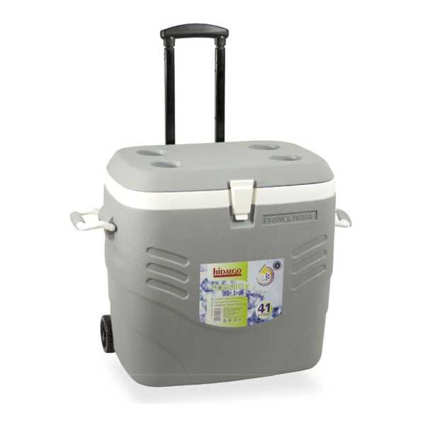 Nevera de Camping 41 l Color Gris con Ruedas HIDALGO