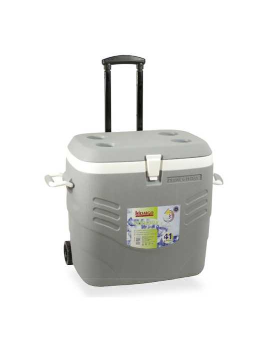 Nevera de Camping 41 l Color Gris con Ruedas HIDALGO