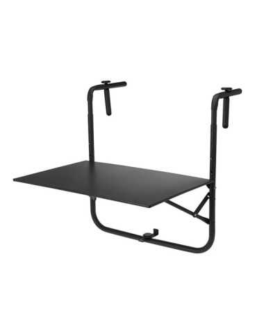 Mesa Plegable para Balcón Color Negro 60 x 43 cm AMBIANCE
