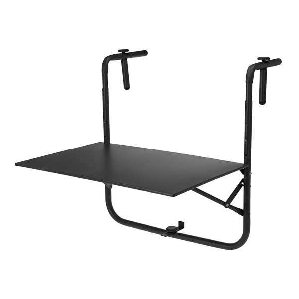 Mesa Plegable para Balcón Color Negro 60 x 43 cm AMBIANCE