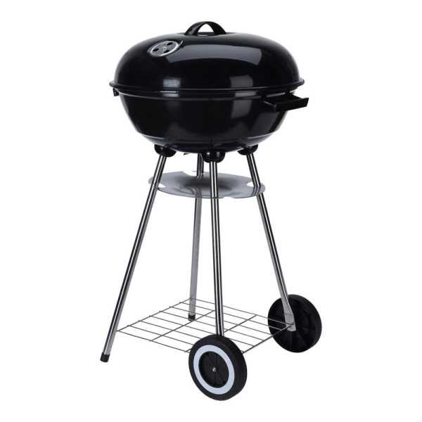 Barbacoa de Carbón de Pie con Tapa y Ruedas, Ø46 x 84 cm BBQ COLLECTION