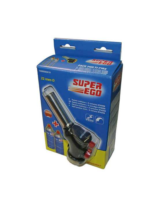 Pack Soplete Multi-Fire + 2 Cartuchos 227 g Ø22cm SUPER EGO