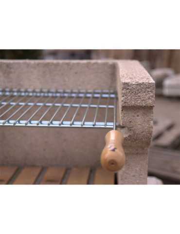 Parrilla Extensible de Acero Zincado con Mangos de Madera para Barbacoa 50 - 60 x 40 cm SAUVIC 2