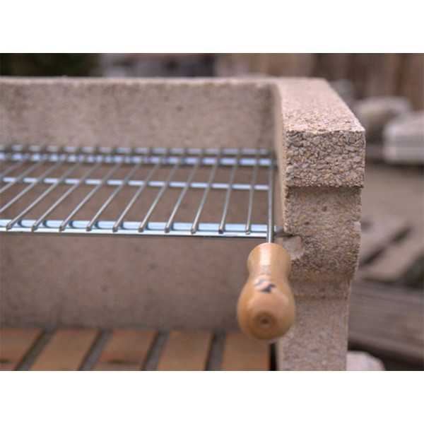 Parrilla Extensible de Acero Zincado con Mangos de Madera para Barbacoa 50 - 60 x 40 cm SAUVIC