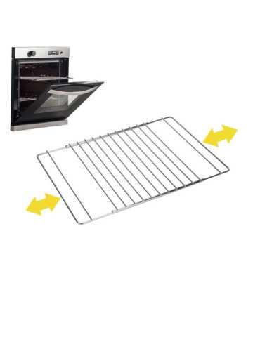 Rejilla para Horno Cromada Extensible 38.5 cm Hasta 55 x 31.5 cm SAUVIC 2