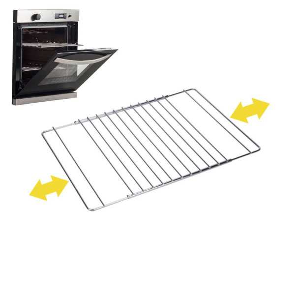 Rejilla para Horno Cromada Extensible 38.5 cm Hasta 55 x 31.5 cm SAUVIC