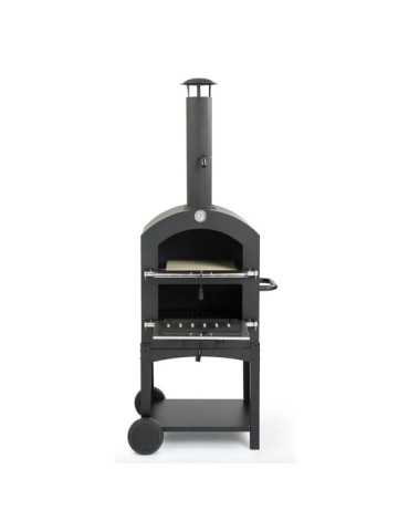Barbacoa de Carbón con Horno de Piedra 44,5 x 65 x 158 cm VAGGAN 2