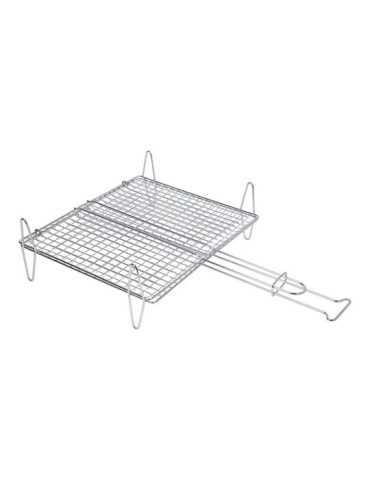 Parrilla Doble para Pescado con Acabado Zincado 30 x 35 cm SAUVIC