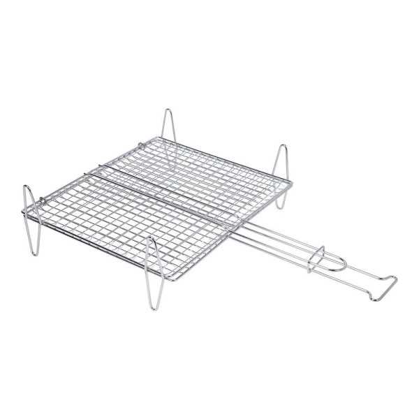 Parrilla Doble para Pescado con Acabado Zincado 40 x 45 cm SAUVIC