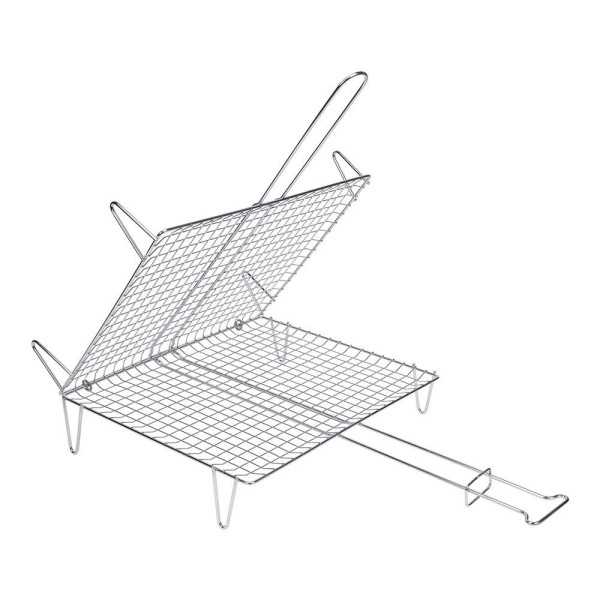 Parrilla Doble para Pescado con Acabado Zincado 40 x 45 cm SAUVIC