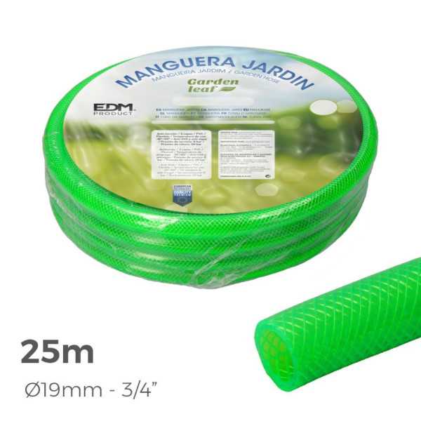 Manguera de Jardín Estandar Ø19 mm, ¾ pulg, 25 m EDM