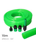 Kit Manguera de Jardín Estandar Ø19 mm, ¾ pulg, 15 m EDM