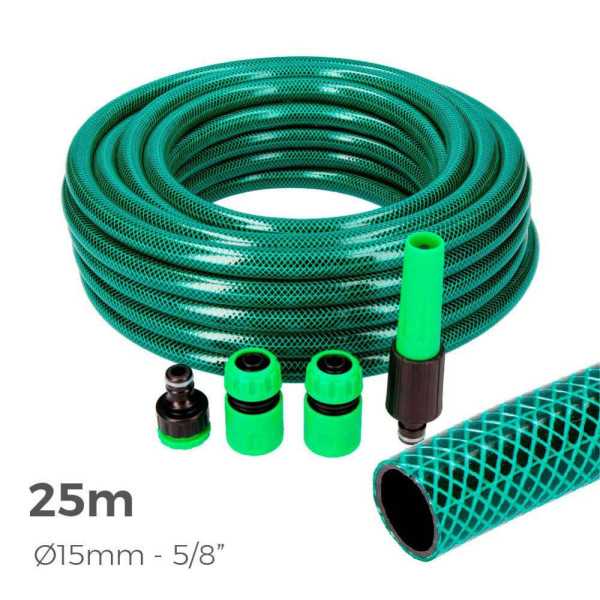 Kit Manguera de Jardín Basic Ø15 mm, 5/8 pulg, 25 m EDM