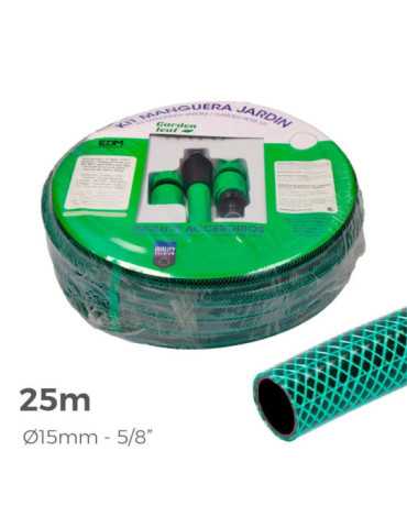 Kit Manguera de Jardín Basic Ø15 mm, 5/8 pulg, 25 m EDM 2