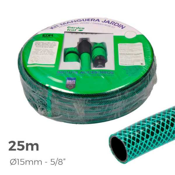 Kit Manguera de Jardín Basic Ø15 mm, 5/8 pulg, 25 m EDM