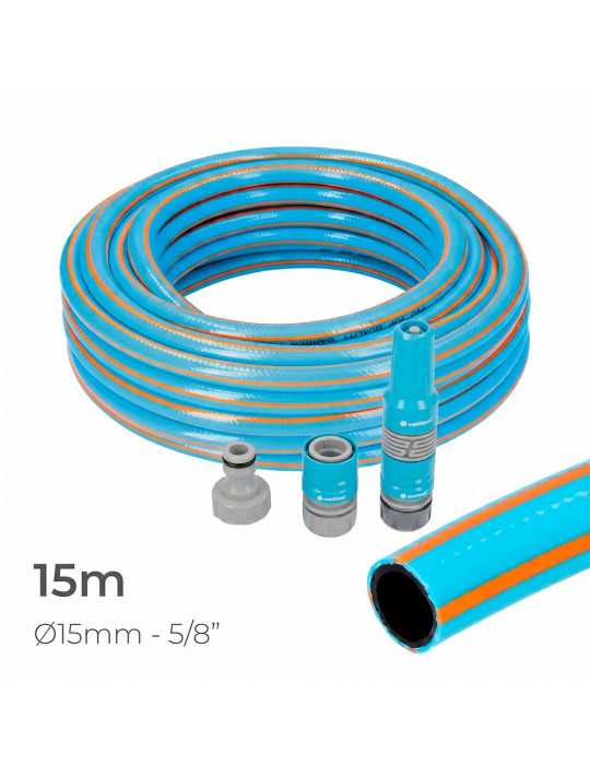 Kit Manguera de Jardín Pro Ø15 mm, 5/8 pulg, 15 m EDM