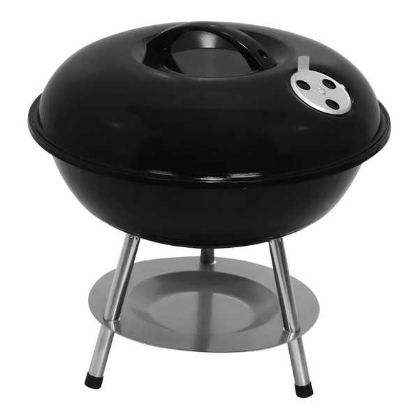 Barbacoa de Carbón 3 Patas, Negra, Ø36 x 38 cm GOURMET KITCHEN