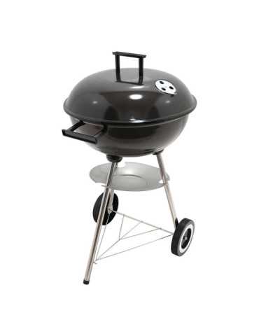 Barbacoa de Carbón 3 Patas con Tapa y Ruedas, Negra, Ø51 x 76 cm GOURMET KITCHEN