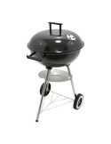 Barbacoa de Carbón 3 Patas con Tapa y Ruedas, Negra, Ø51 x 76 cm GOURMET KITCHEN