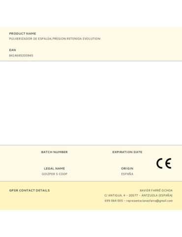Pulverizador de Espalda,presion Retenida Evolution MATABI 2