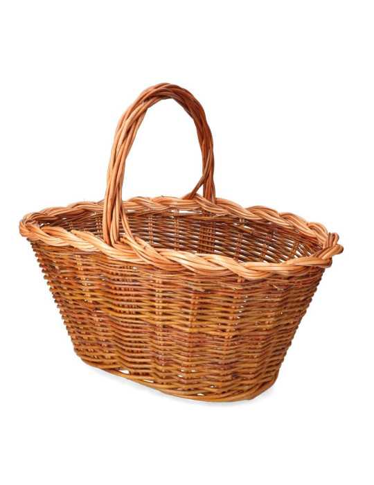Cesta Mimbre 45x30x23cm Altura con Asa 39cm BASICS