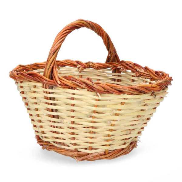 Cesta Caña 30x22x15cm Altura con Asa 23cm BASICS