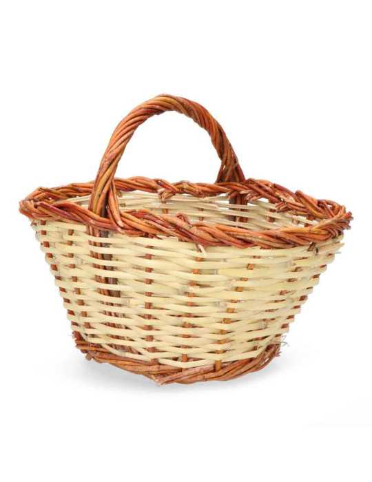 Cesta Caña 30x22x15cm Altura con Asa 23cm BASICS