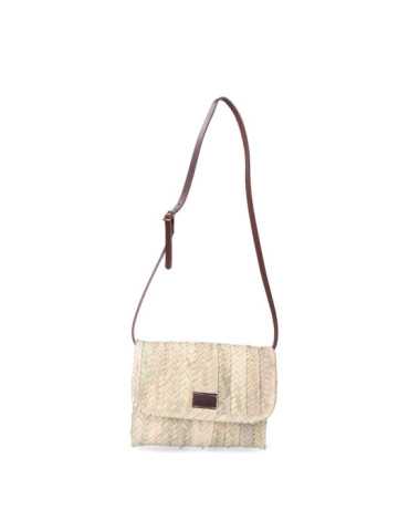 Bolso de Palma Lola con Tapa y Asa de Piel. BASICS 2