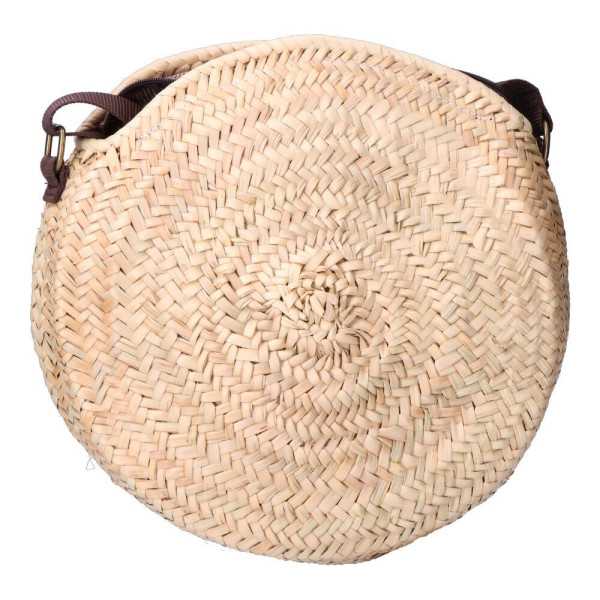 Bolso Redondo de Palma con Asa Regulable de Piel BASICS