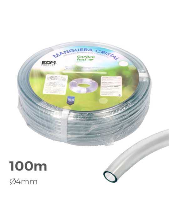 Manguera de Cristal Transparente Ø4 mm x 100 m EDM